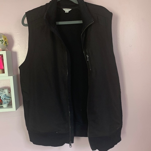 Calvin Klein vest black size L zipper not working 100% cotton - Picture 2 of 8